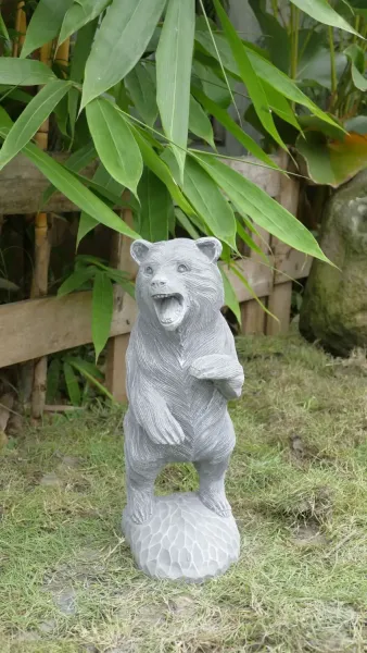 Standing Bear on 2 legs, 41 cm Height | cast stone 